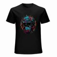thumbnail image 1 of Skull T-shirt Skull Unisex T-shirt Unisex tees Casual Cotton Colorful Printing, 1 of 5