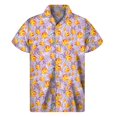 thumbnail image 3 of Camisa con estampado 3D de cerezas, manzanas y fresas para hombre, camisas hawaianas de verano con botones, manga corta, solapas sueltas, blusa hawaiana, 3 of 5