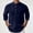 F-324Navy, variant on ZHOGXU Men's Summer Shirt 3/4 Sleeve Stand Collar Solid Color Buttons Fashion Comfortable Blouse For Casual Daily Wear,Black,L