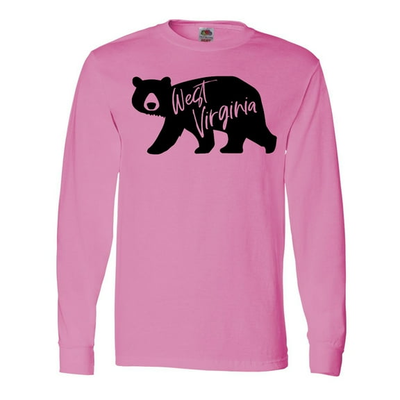 Inktastic West Virginia Black Bear Silhouette Long Sleeve T-Shirt