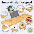 thumbnail image 2 of Bathtub Tray HOME IT Foldable Bamboo Expandable Caddy, 2 of 7