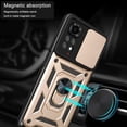 thumbnail image 3 of Case for Xiaomi Redmi Note 11 4G (Not 5G) with Slide Camera Cover, Heavy Duty Military Grade Protection Phone Case with Ring Stand for Xiaomi Redmi Note 11 4G/Redmi Note 11S SJ Gold, 3 of 14