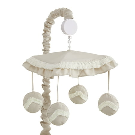 UPC: 0846480090922 | Boho Fringe Linen Musical Mobile by Sweet Jojo Designs