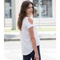 thumbnail image 3 of SF Womens Plain Short Sleeve T-Shirt With Drop Detail, 3 of 4