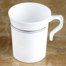 Balsacircle 8 Pcs Disposable Plastic Cups With Trim For Wedding