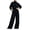 Black, variant on vdgthytj Sweatsuits Women 2 Piece Outfit Long Sleeve Turtleneck Drop Shoulder Tops Drawstring Wide Leg Pants Fall Athleisure Sets(X-Large,White)