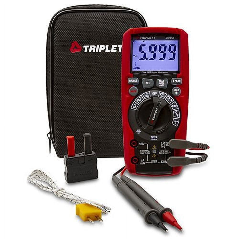 Triplett MM650 6000 Count True RMS High Performance Digital Multimeter, Waterproof
