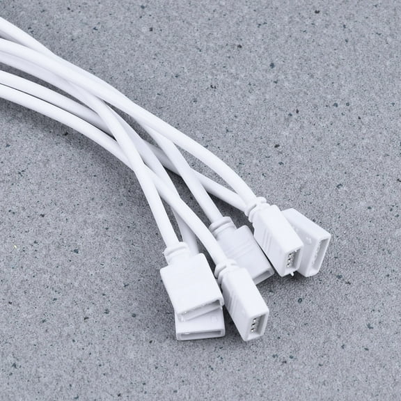 LEORX 3PCS/Set LED Light Strip Controller RGB Cable White Metal for Decoration