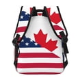 thumbnail image 4 of Fotbe USA Canada Flag Pattern Casual Backpack for School, Travel, and Outdoor Activities - Durable, Lightweight, and Comfortable, 4 of 5