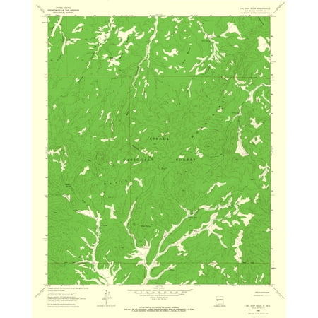 Ship Map - Topographic Map - Cal Ship Mesa New Mexico Quad - USGS 1963 - 23 x 28.69
