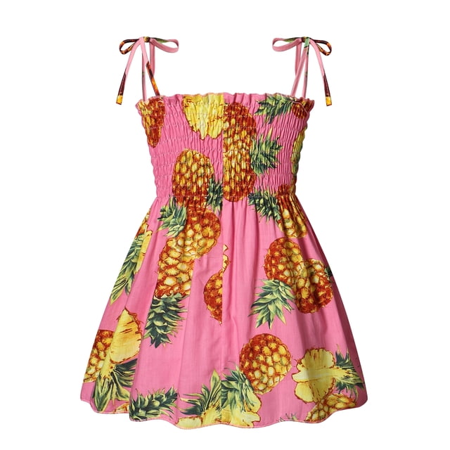 Faithtur Robe Sans Manches Imprimée Mode pour Filles Enfants Robe Élégante pour Filles