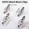 thumbnail image 2 of 10 Pack de Clips de Notes de Musique en Plastique Transparent pour Pages et Partitions (Noir), 2 of 5