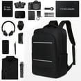 thumbnail image 6 of Travel Backpack - Flight Approved Travel Bag for Men and Women, Carry on Luggage for 15.6" Laptop and Travel Essentials for Work, Business, Weekender, College 17.16×12.59×6.29in (Black), 6 of 9