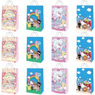 Cinnamoroll Sanrio Kawaii Gift Bags Party Supplies White Dog Anime Candy Bag Handle Loot Bags Children Birthday Party Decoration