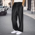 thumbnail image 2 of CONZONE Men's Suit Pants Wide Leg Dress Pants for Men Trendy Elegant Solid Casual Formal Business Pant With Pockets, 2 of 4