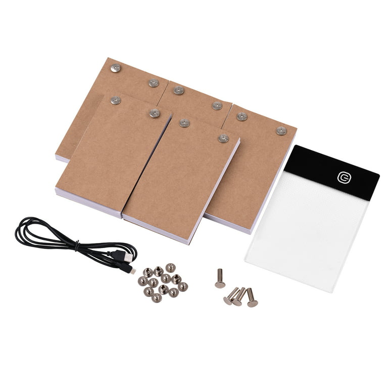 Flip Book Kit with LED Light Pad. Includes 240 India