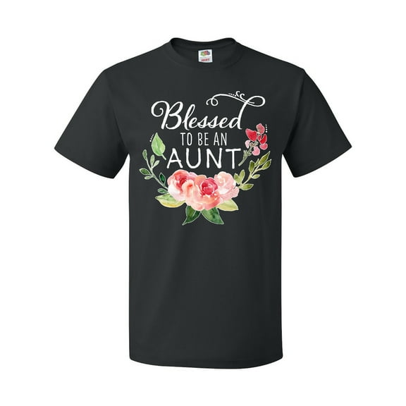 Inktastic Blessed to Be an Aunt with Flowers T-Shirt