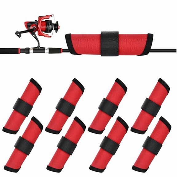 8-Pack 6-Inch Fishing Lure Covers for Rods - Bait Storage, See-Through Lure Wraps