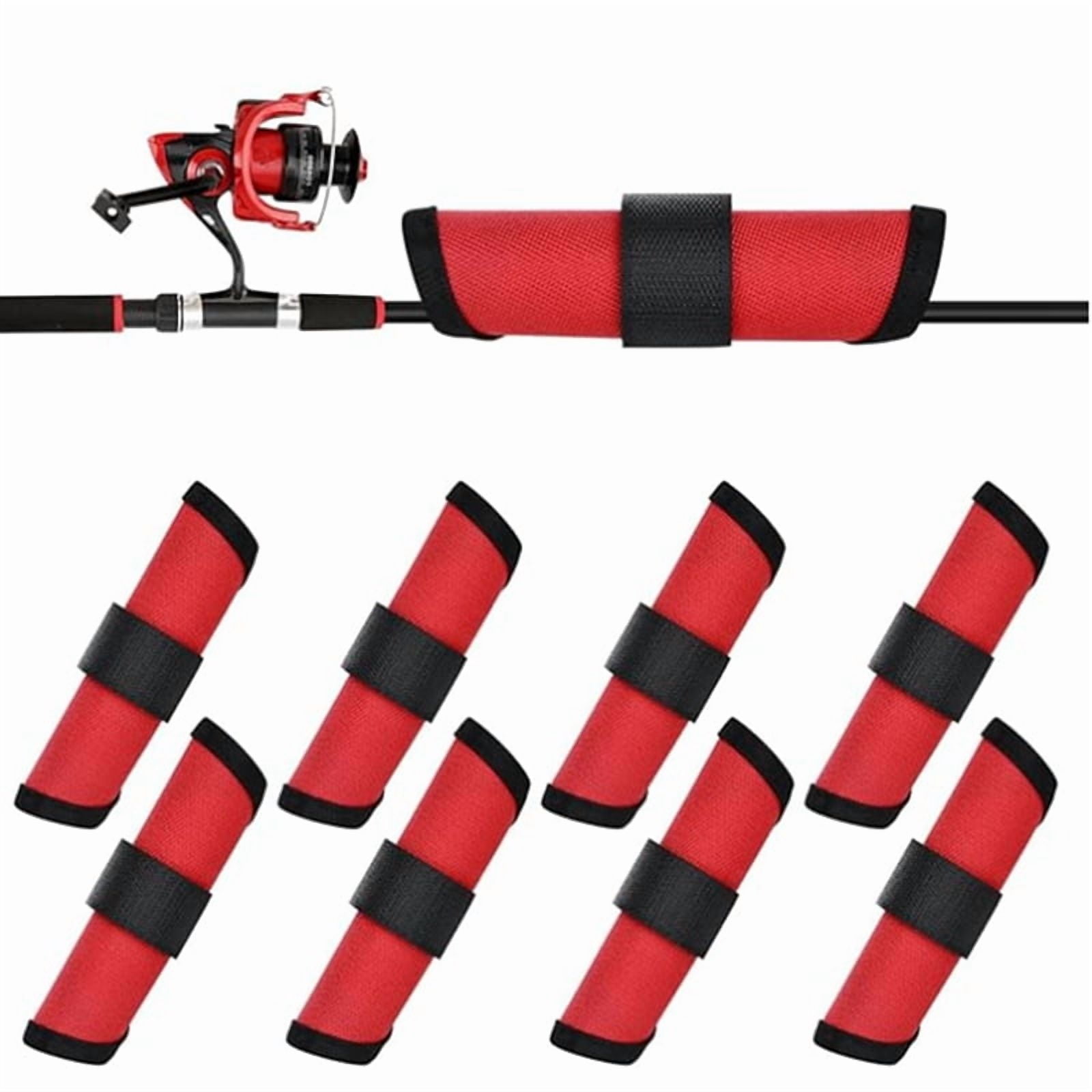 8-Pack 6-Inch Fishing Lure Covers for Rods – Bait Storage See-Through Lure Wraps