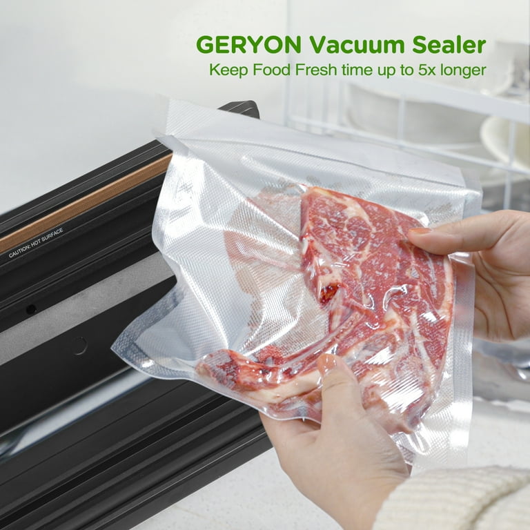 GERYON Vacuum Sealer Bags for All Food Vacuum Sealer Machine, 2 Pack 8 x  16' Vac Sealer Rolls, Commercial Grade BPA Free Material for Sous Vide &  Saver Storage 