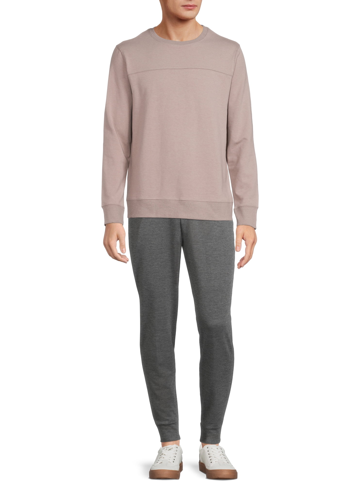 Athletic Works Men's and Big Men's French Terry Crewneck Sweatshirt, up to Size 5XL