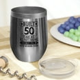 thumbnail image 2 of Vintage Built 50 Years Ago, All Parts Original, 50th Birthday or Bday, Stainless Steel 12oz Wine Tumbler, 2 of 5