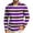 Dark Purple, variant on Dwelliawo Men's Casual Striped Athletic T-Shirts Basic Crewneck Long Sleeve Stretch Pullovers Outdoor Workout Tee Tops Black M