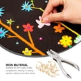 thumbnail image 2 of 200 Pcs Attaches en Papier Laiton Rondelles en Laiton Plaqué avec Perforatrice 1 Pce, 2 of 8