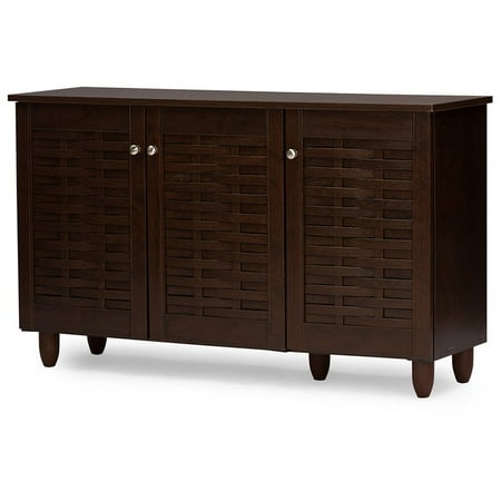 Baxton Studio Winda Modern And Contemporary 3 Door Dark Brown