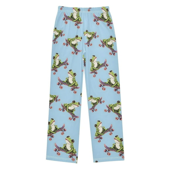 joogoo Frogs Playing Skateboard Pajama Pants Pj Bottoms Sleepwear Lounge L