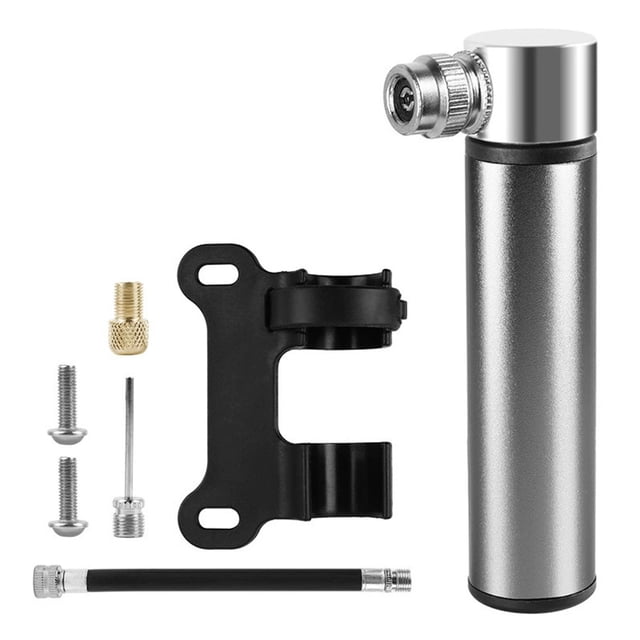Mountain Bike Aluminum Alloy Mini Pump Portable Road Bike Silver