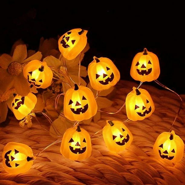 Pumpkin Halloween String Lights, 2M 20 LED Battery Powered Fairy Lights