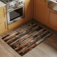 thumbnail image 2 of Brown Wood Grain Front Door Rugs 2x3 ft Farmhouse Vintage Wooden Board Patchwork Small Rug for Entryway Non Slip Washable Bathroom Door Mat Absorbent Floor Mat for Indoor Entrance, 2 of 9