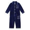 thumbnail image 1 of Toddler Baby Boys Girls Velvet Christmas Pajamas Set Kids Winter Holiday Clothing Suit Add Your Text Name Sleepwear Customized, 1 of 4
