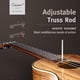 thumbnail image 5 of Ukelele Caramel CT103 Zebrawood Tenor Electric de alto brillo, 5 of 6