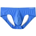 thumbnail image 2 of TANBOM Men's Bulge Enhancing Triangle Thong Nylon Underwear Blue M 1-Pack, 2 of 6