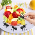 thumbnail image 4 of 36 palillos de hormigas para postres, frutas, pasteles, aperitivos, con caja de almacenamiento, reutilizables, para hormigas., 4 of 5