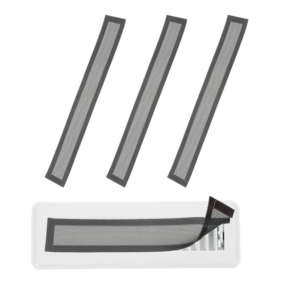 Uxcell 4Pcs Magnetic Floor Vent Covers, Floor Register Cover Mesh Air Vent Screen Filters, Great for Home (Black, 12-Inch x 2-Inch)