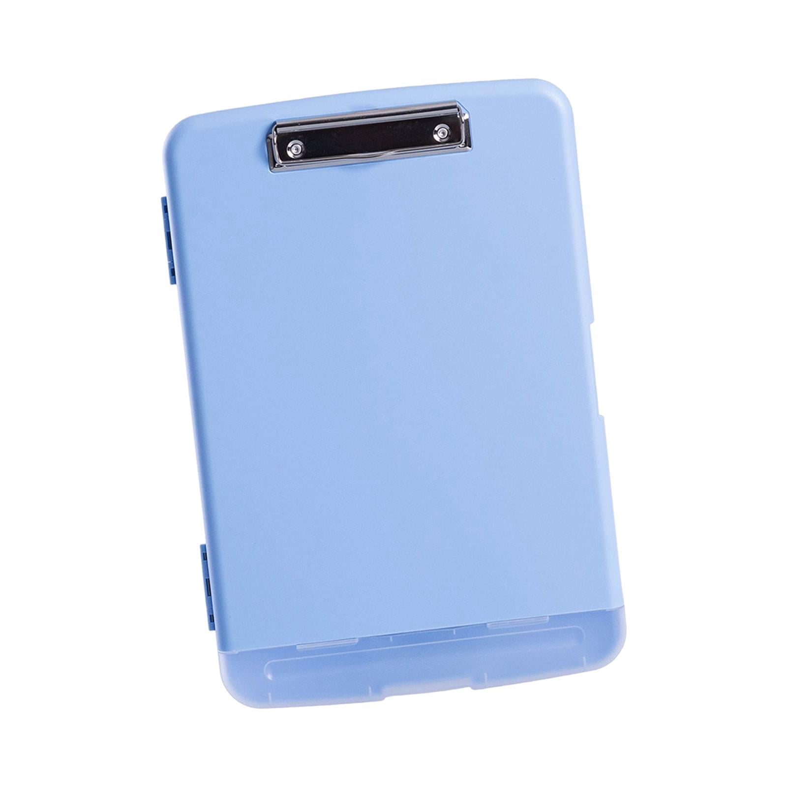 simhoa Low Profile Clipboard with Storage and Pen Holder A4 Size Clipboard Organizer,PP,Multifunctional Nursing Clipboard for Office light blue