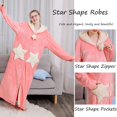 thumbnail image 3 of ZHAOCHENG Bata de mujer con cremallera, bata de baño para mujer, bata con capucha, bata de felpa polar, ropa de dormir cálida, pijama largo, camisón, 3 of 5