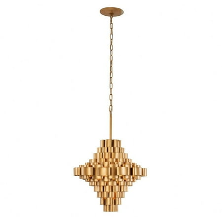 

369F05AGCB-Varaluz Lighting-Totally Tubular - 5 Light Foyer Pendant In Mid-Century Modern Style-20.25 Inches Tall and 19.5 Inches Wide
