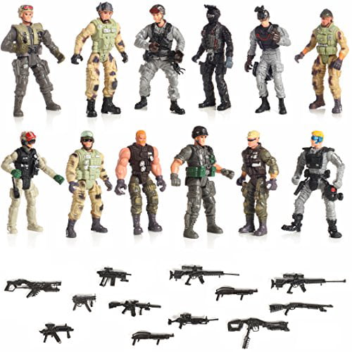 US Army Men and SWAT Team Toy Soldiers Action Figures Playset with 