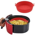 thumbnail image 1 of Xihbxyly Bandeja para Hornear, Almohadilla Antiadherente de 8.5 Pulgadas, Accesorio Ecológico para Freidora, Apto para Lavavajillas, Herramienta Versátil para Cocinar, Ideal para Repostería Casera, M, 1 of 5