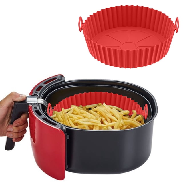 Xihbxyly Bandeja para Hornear, Almohadilla Antiadherente de 8.5 Pulgadas, Accesorio Ecológico para Freidora, Apto para Lavavajillas, Herramienta Versátil para Cocinar, Ideal para Repostería Casera, M