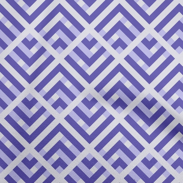 oneOone Polyester Spandex Violet Fabric Geometric Dress Material Fabric Print Fabric By The Yard 56 Inch Wide