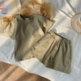 thumbnail image 3 of Hotiary Toddler Baby Cotton 2 Piece Sets Boys Girls Solid Short Sleeve T-Shirt + Elastic Waist Shorts Outfits Kids Casual Clothes Suit for 1-10 Years, 3 of 8