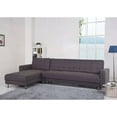 Gold Sparrow Frankfort Fabric Convertible Sectional Sofa