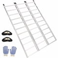thumbnail image 2 of Aluminum Tri-Fold Ramp with Treads, Loading Ramps 1 Pack, 1500lb Capacity, 50” W x 76” L, Load or Unload Push Mowers, Garden Tillers, ATVs, 2 of 9