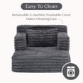 thumbnail image 5 of Delta Children Cozee Chaise Bedtime Lounger Chair, Midnight, 5 of 11