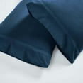 thumbnail image 5 of BNM Solid Flannel Cotton Pillowcases, Set of 2, Standard, Navy Blue, 5 of 6